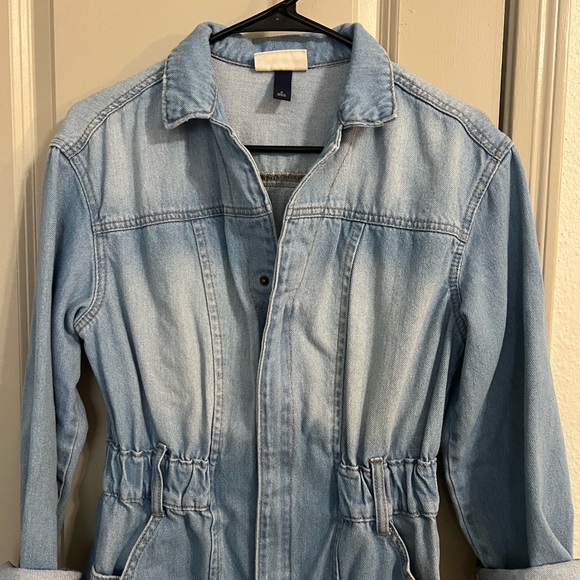 Universal Thread Denim Shirt Dress with Fitted Silhouette - Picture 3 of 6